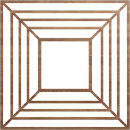Ekena Millwork Raven Wood Fretwork Pierced Ceiling Medallion, Walnut, 32"OD x 11 3/4"ID x 1/4"T CMWP32X32X0250RAWA